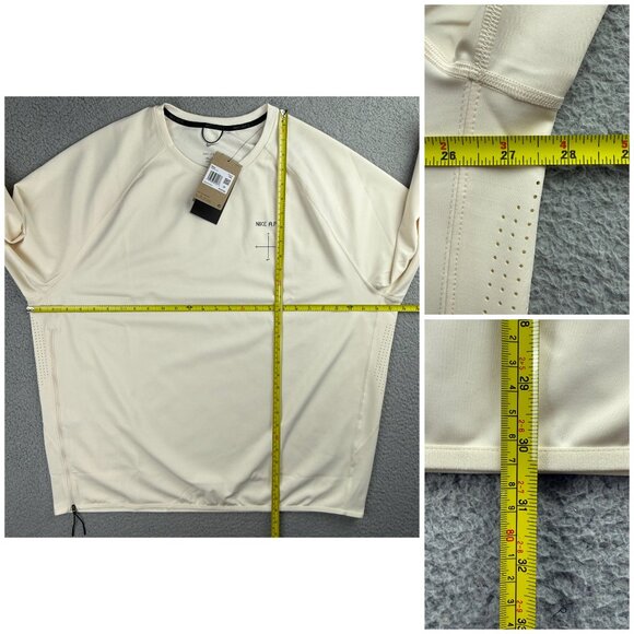 Nike APS Shirt Mens XXL 2XL Beige Stealth Long Sleeve Dri FIT ADV Versatile Crew - Picture 11 of 11